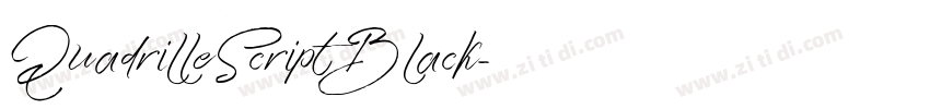 QuadrilleScriptBlack字体转换