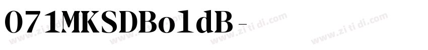 071MKSDBoldB字体转换