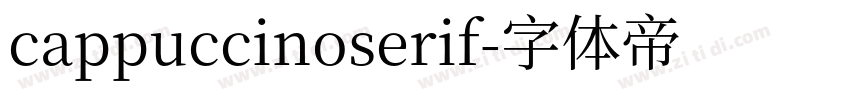 cappuccinoserif字体转换