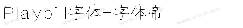 Playbill字体字体转换