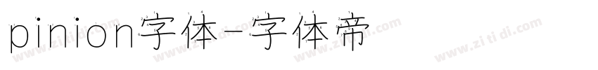 pinion字体字体转换