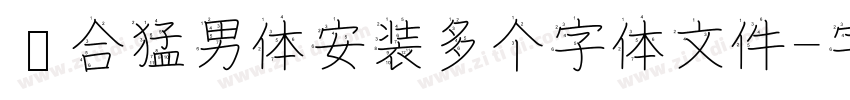适合猛男体安装多个字体文件字体转换