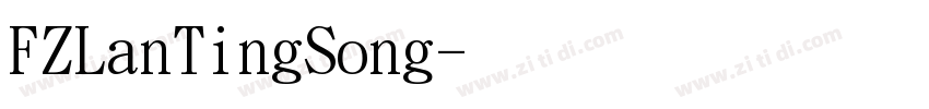 FZLanTingSong字体转换