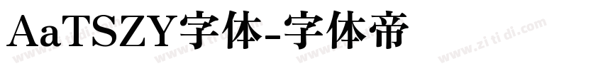 AaTSZY字体字体转换