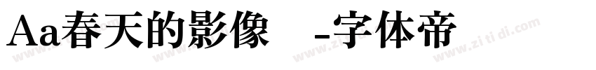 Aa春天的影像诗字体转换
