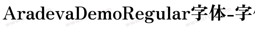AradevaDemoRegular字体字体转换