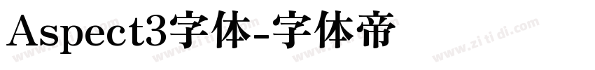Aspect3字体字体转换
