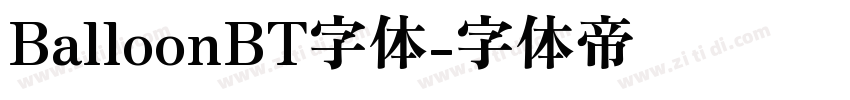 BalloonBT字体字体转换