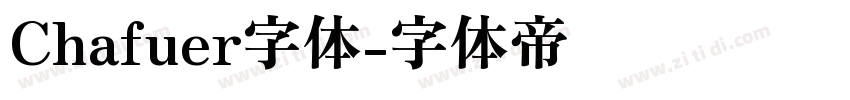 Chafuer字体字体转换