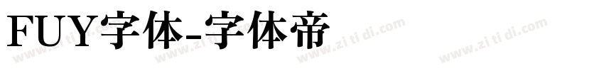 FUY字体字体转换