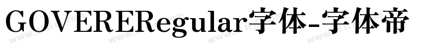 GOVERERegular字体字体转换