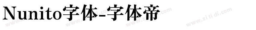 Nunito字体字体转换