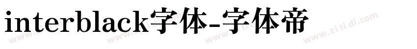 interblack字体字体转换