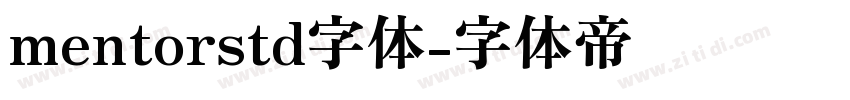 mentorstd字体字体转换