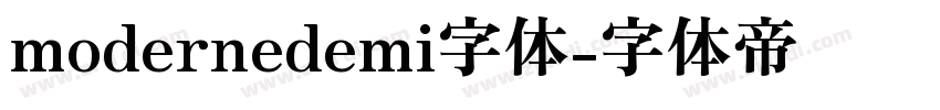 modernedemi字体字体转换