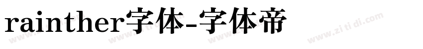 rainther字体字体转换