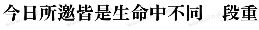 今日所邀皆是生命中不同阶段重要的你们字体转换