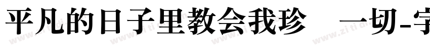 平凡的日子里教会我珍视一切字体转换