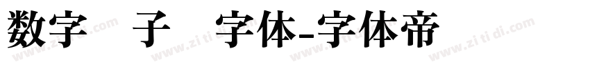 数字电子钟字体字体转换