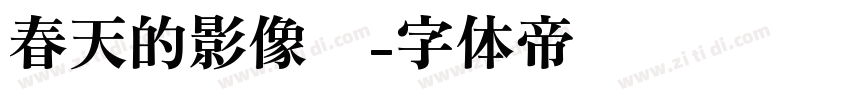 春天的影像诗字体转换