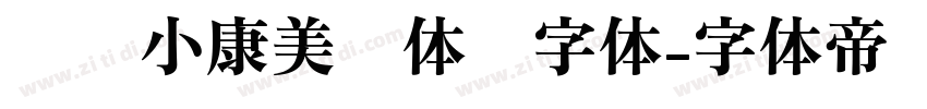 汉仪小康美术体简字体字体转换
