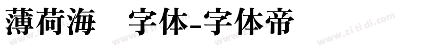 薄荷海盐字体字体转换