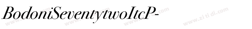 BodoniSeventytwoItcP字体转换
