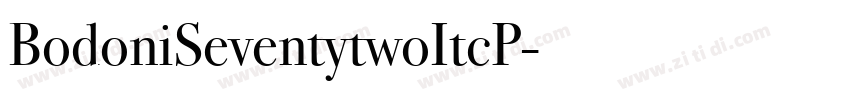 BodoniSeventytwoItcP字体转换
