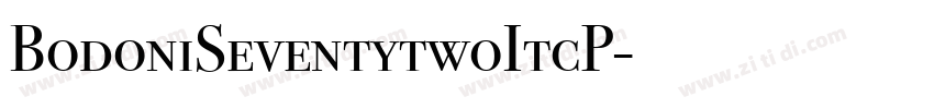 BodoniSeventytwoItcP字体转换