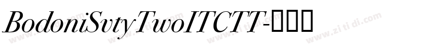 BodoniSvtyTwoITCTT字体转换