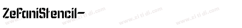 ZefaniStencil字体转换