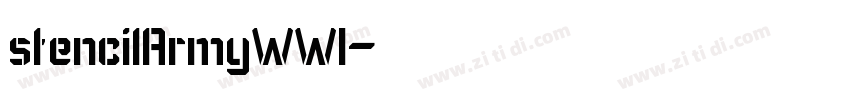 stencilArmyWWI字体转换