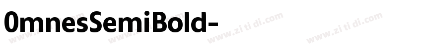0mnesSemiBold字体转换