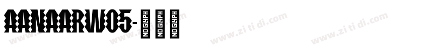 AanaarW05字体转换