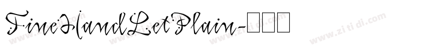 FineHandLetPlain字体转换