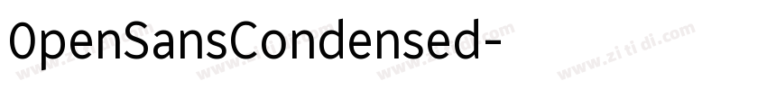 0penSansCondensed字体转换