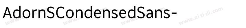AdornSCondensedSans字体转换