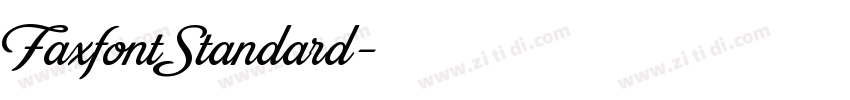 FaxfontStandard字体转换