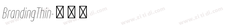 BrandingThin字体转换