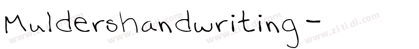 Muldershandwriting字体转换