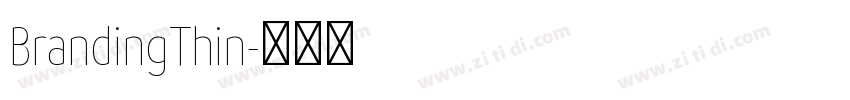 BrandingThin字体转换