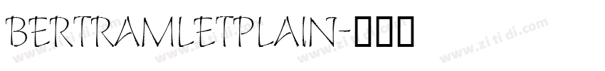 bertramletplain字体转换