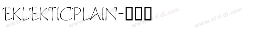 eklekticplain字体转换