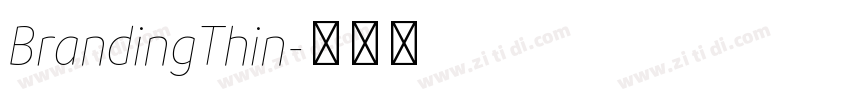 BrandingThin字体转换