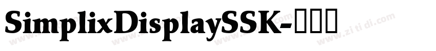 SimplixDisplaySSK字体转换