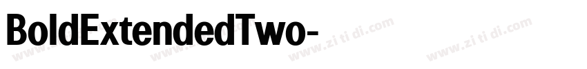 BoldExtendedTwo字体转换