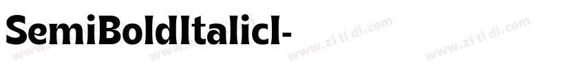 SemiBoldItalicI字体转换