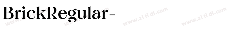 BrickRegular字体转换