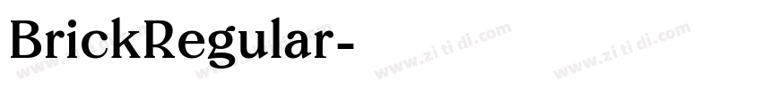 BrickRegular字体转换