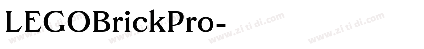LEGOBrickPro字体转换 LEGOBrickPro字体转换